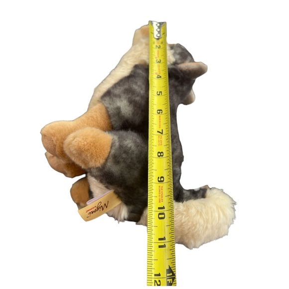 Howling Gray Wolf Grey Plush MIYONI Aurora 9" Inch Stuffed Animal Plush Sitting - Picture 7 of 7